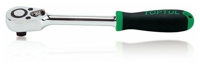 Трещотка с резиновой ручкой 1/4 Toptul CJRM0815 (145 мм, 72 зуба)