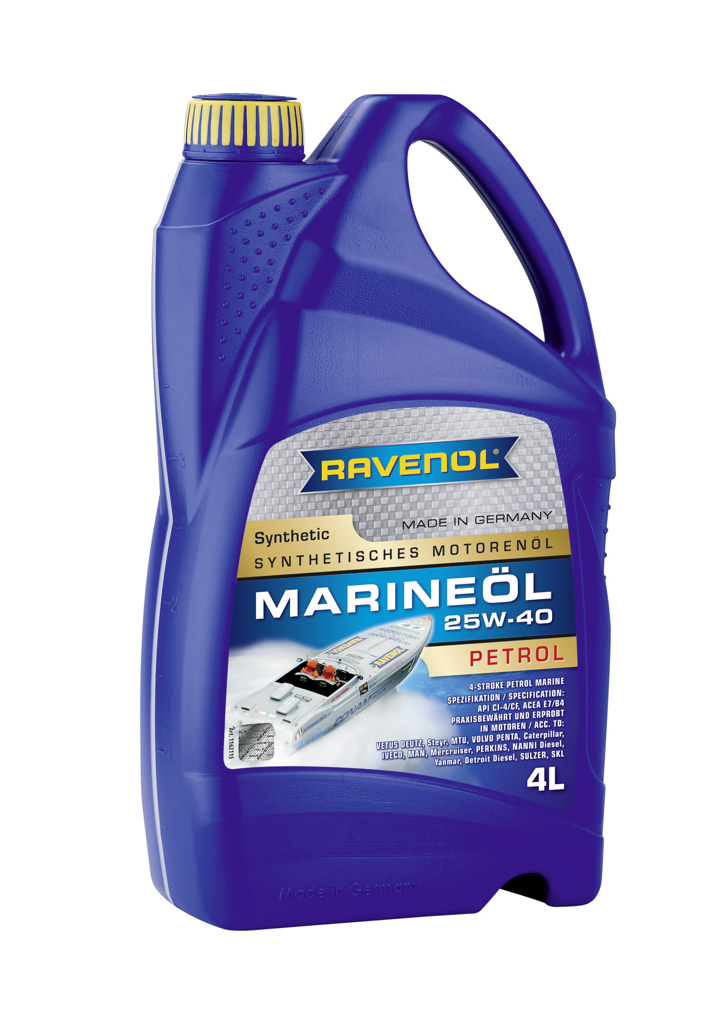 Моторное масло Ravenol 4014835729896 Marineoil PETROL 25W-40 4 л