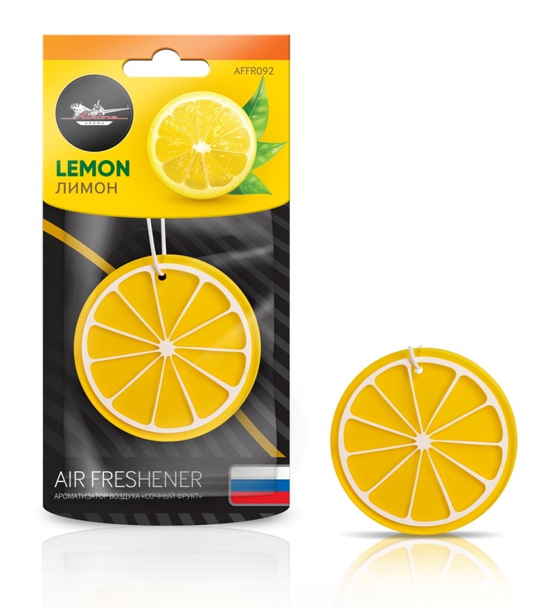 Ароматизатор подвесной пластик Сочный фрукт Лимон AIRLINE AFFR092