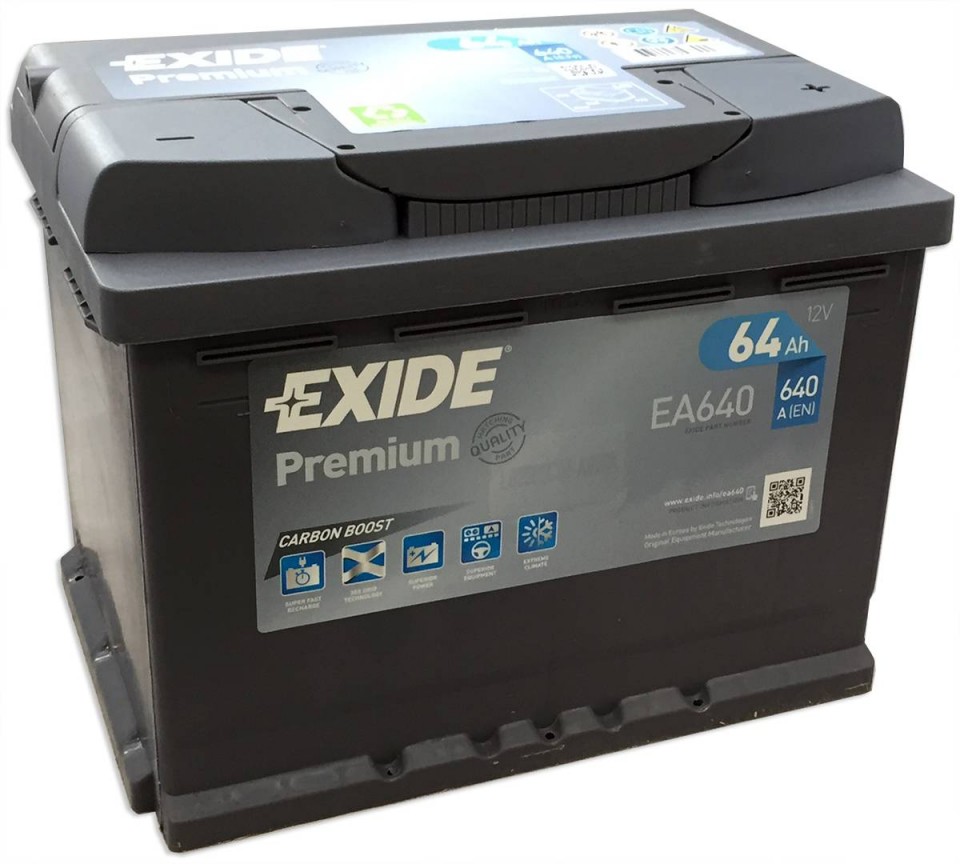 Аккумуляторная батарея Exide Premium EA640 (12В, 64А/ч)