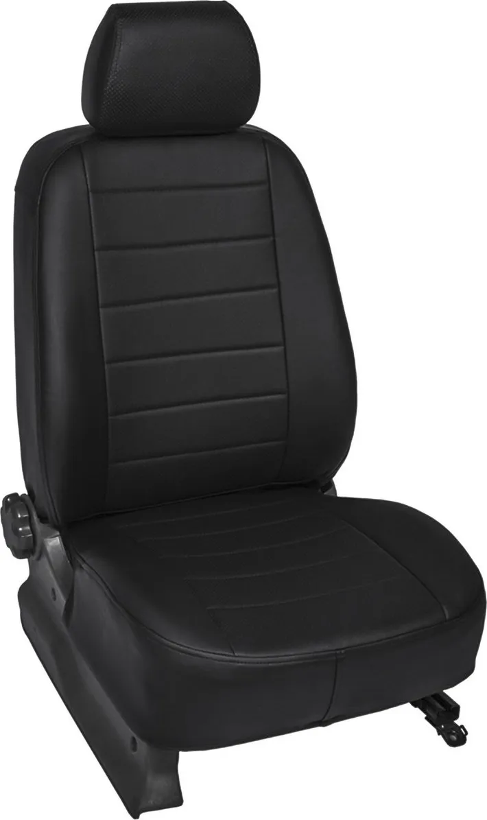 Чехлы Rival Строчка (спинка 40/60) для сидений Hyundai Solaris I седан 2010-2016, черные