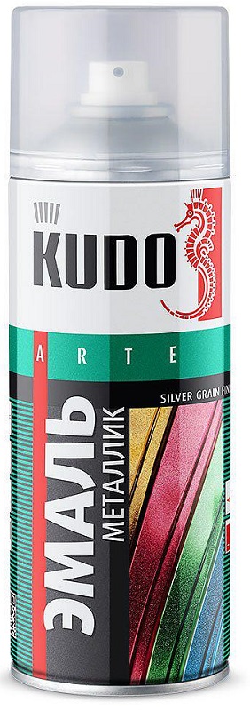 Эмаль металлик KUDO KU-1051  SILVER GRAIN FINISH Оранжевая