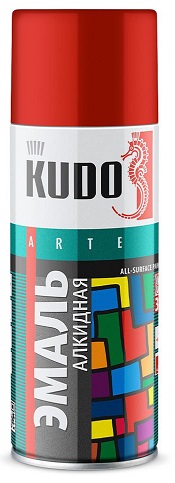 Эмаль универсальная KUDO KU-1024 «3P» TECHNOLOGY Красно-коричневая RAL 8012