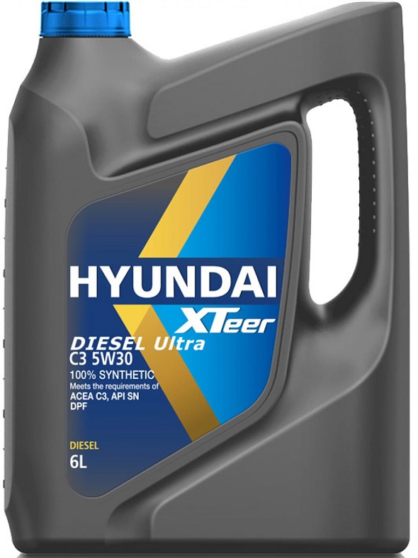 Масло моторное синтетическое Hyundai XTeer 1061224 Diesel Ultra C3 5W-30, 6л