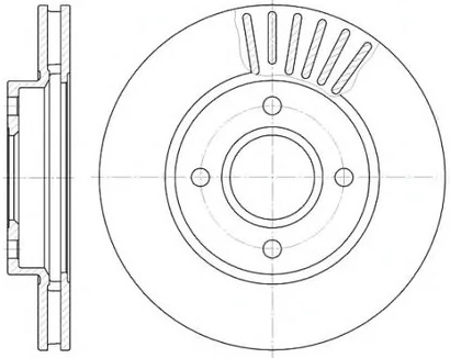 Диск тормозной передний HYUNDAI Elantra, Matrix Remsa 6987.10, D=257 мм