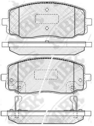 Колодки тормозные дисковые передние HYUNDAI i10 NiBK PN0438