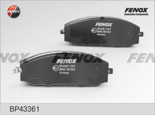 Колодки тормозные, дисковые передние NISSAN Patrol Fenox BP43361