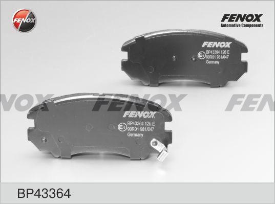 Колодки тормозные, дисковые передние OPEL ASTRA Fenox BP43364