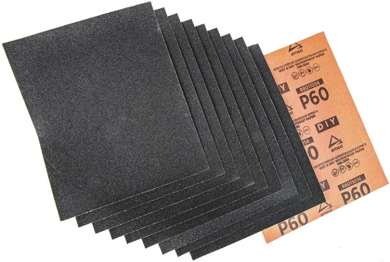 Бумага наждачная ARNEZI R8011056, водостойкая, 230x280 мм, P60 DIY, 10 шт