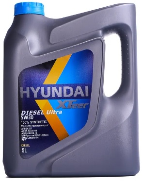 Масло моторное синтетическое Hyundai Xteer 1051224, Diesel Ultra C3, 5W-30, 5 л 