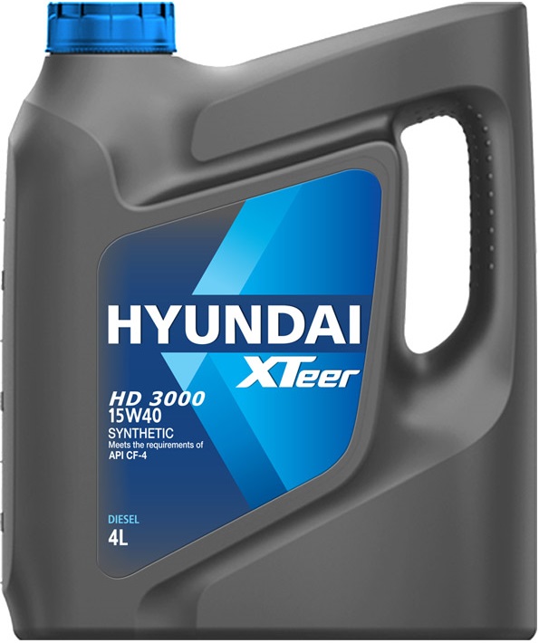 Масло моторное синтетическое Hyundai XTeer 1041026, Heavy Duty 3000, CF-4, 15W-40, 4 л