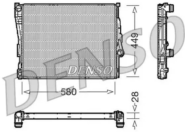 Радиатор охлаждения BMW 3 Denso DRM05069