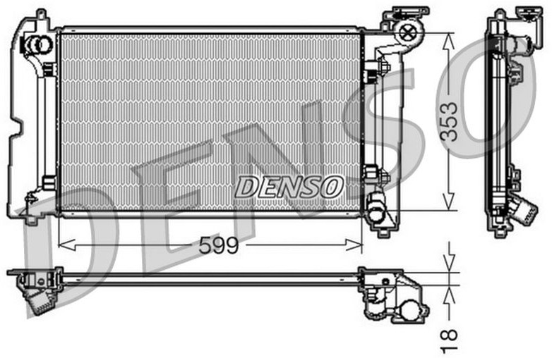 Радиатор охлаждения TOYOTA Avensis Denso DRM50111