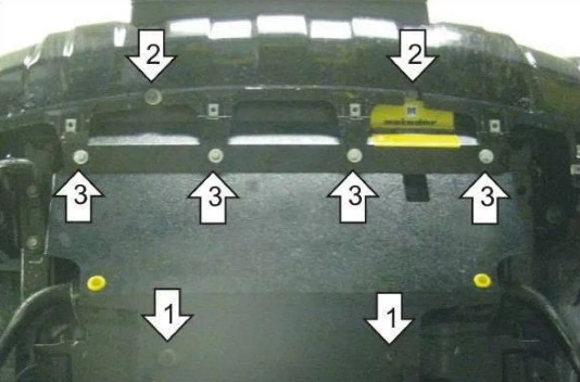 Защита Мотодор для радиатора Nissan Pathfinder R51 2010-2014