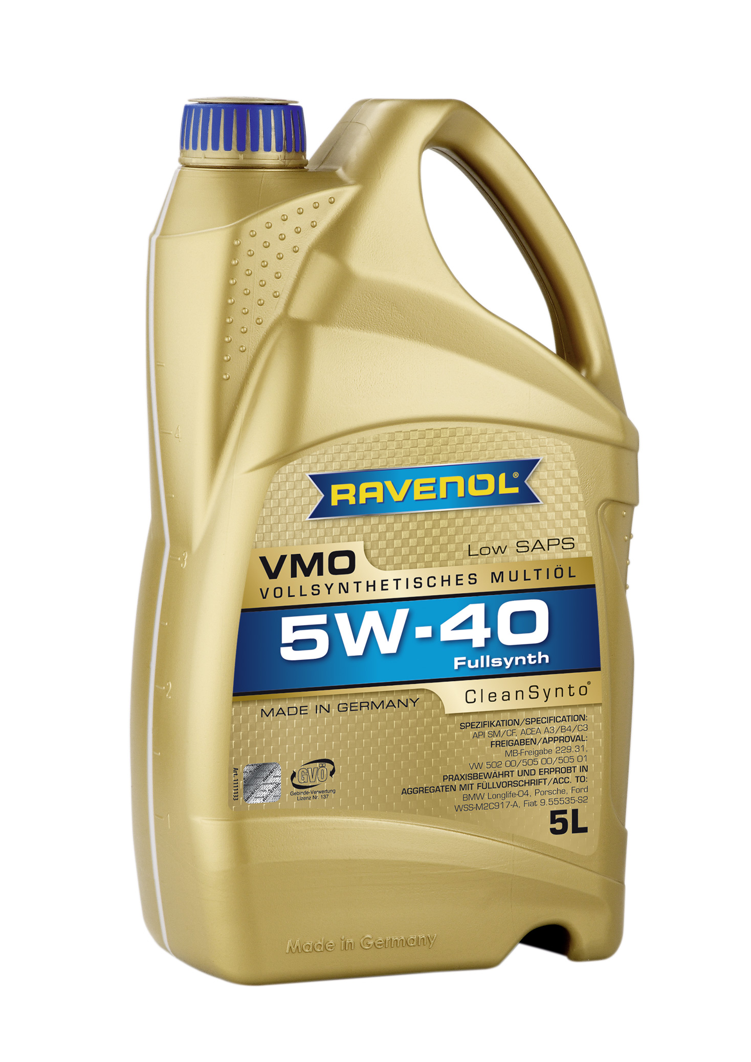 Моторное масло Ravenol 4014835723856 VMO 5W-40 5 л