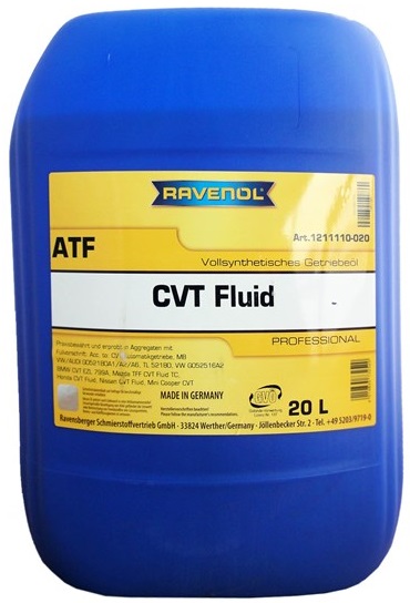 Трансмиссионное масло Ravenol 4014835785328 CVT Fluid  20 л