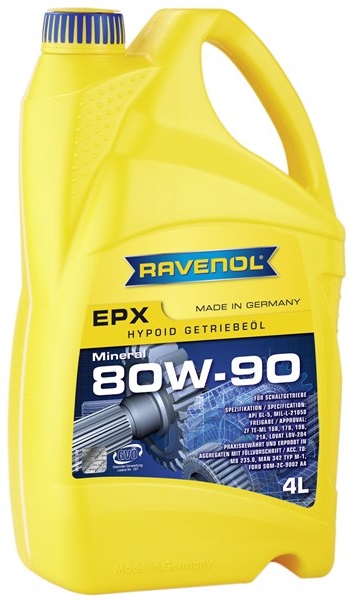 Трансмиссионное масло Ravenol 4014835734791 Hypoid EPX Getriebe-Oel 80W-90 4 л