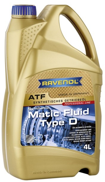Трансмиссионное масло Ravenol 1211121-004-01-999 atf matic fluid type d  4 л