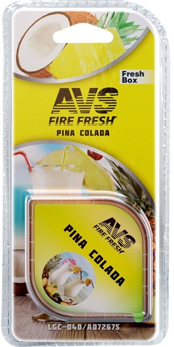 Ароматизатор AVS LGC-040 Fresh Box (аромат Пина колада / pina colada), гелевый