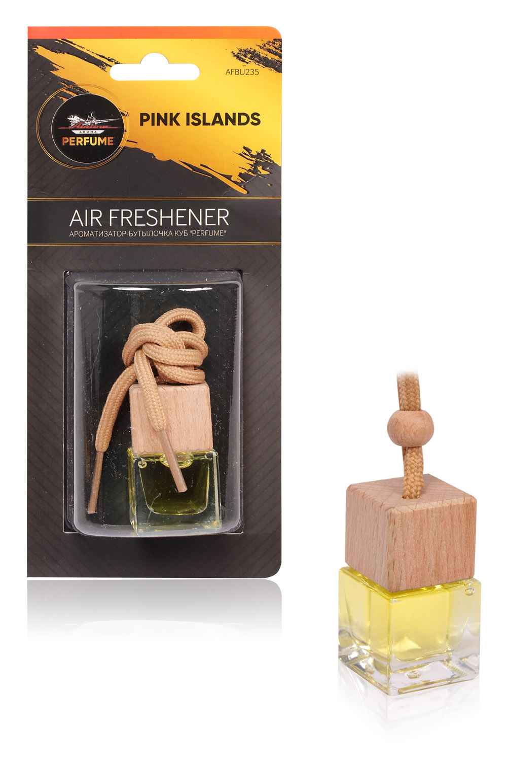 Ароматизатор-бутылочка куб Perfume PINK ISLANDS AIRLINE AFBU235