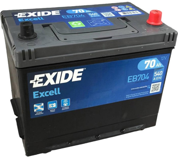 Аккумуляторная батарея Exide Excell EB704 (12В, 70А/ч)
