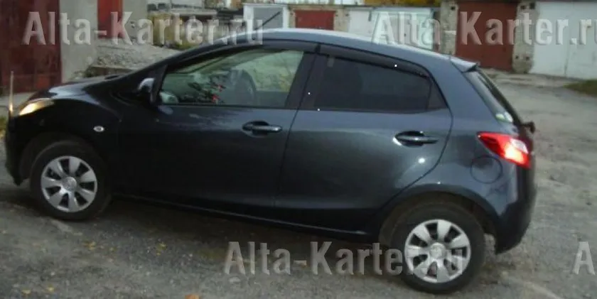 Дефлекторы Cobra Tuning для окон Mazda 2 II до рестайлинга хэтчбек 5-дв