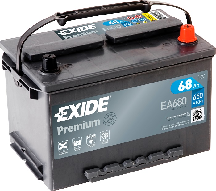 Аккумуляторная батарея Exide EA680 Premium (12В, 68А/ч)