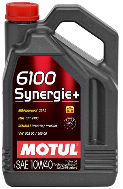 Масло моторное полусинтетическое MOTUL 6100 Synergie + 109463 10W-40 4 л