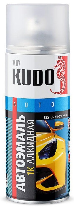 Эмаль 1K KUDO KU-4040 автомобильная ремонтная ГАЗ: Белая