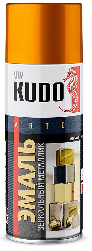 Эмаль зеркальный металлик KUDO KU-1034  MIRROR FINISH Зеркальное золото