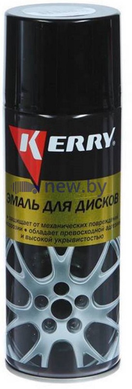 Эмаль для дисков Kerry KR-960.6 чёрная матовая (аэрозоль) 