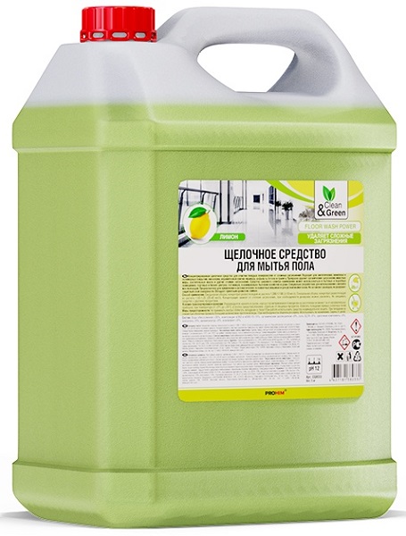 Щелочное средство для мытья пола AVS CG8033, 5 кг, clean&green 