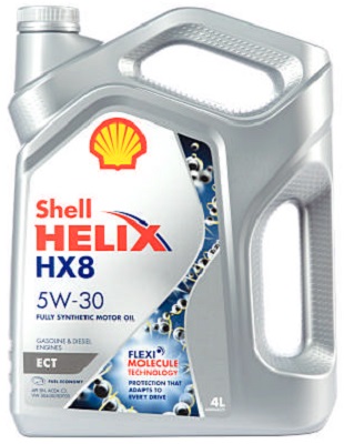 Масло моторное синтетическое Shell 550048035 Helix HX8 ECT 5W-30, 4л
