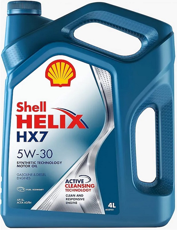Масло моторное полусинтетическое Shell 550046351 Helix HX7 5W-30, 4л