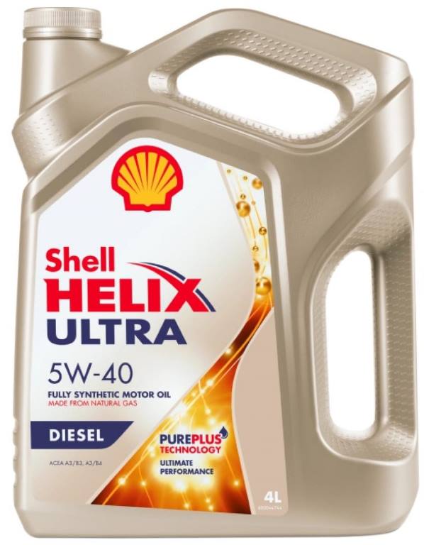 Масло моторное синтетическое Shell 550046371 Helix Diesel Ultra 5W-40, 4л