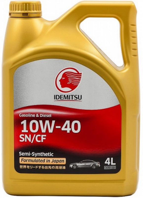 Масло моторное полусинтетическое Idemitsu 30015049-746 Gasoline & Diesel Semi-Synthetic 10W-40, 4л