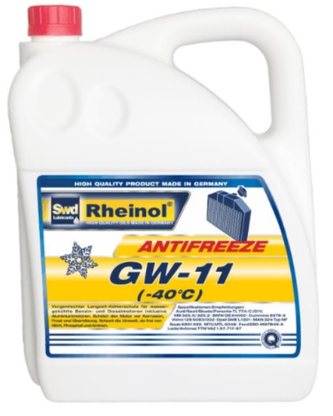 Жидкость охлаждающая SWD Rheinol 39120580 Antifreeze GW-11, синяя, 5л
