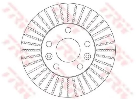 Диск тормозной задний Opel Zafira TRW DF 6371, D=315 мм