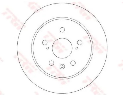 Диск тормозной задний VW GOLF TRW DF 6504, D=300 мм