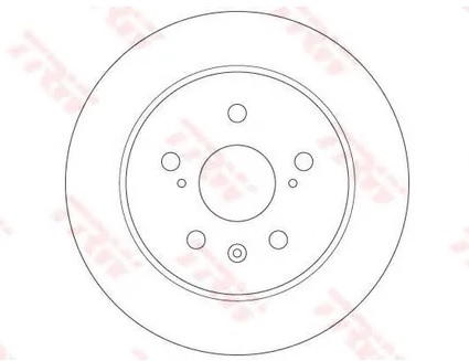 Диск тормозной задний VW GOLF TRW DF 6504, D=300 мм