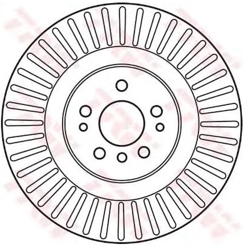 Тормозной диск передний MERCEDES C, E TRW DF 6775S, D=344 мм