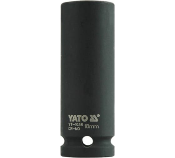 Головка торцевая удлиненная ударная 6-гранная YATO YT1038 (18 мм, 1/2, CrMo)
