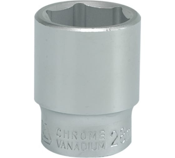 Головка торцевая короткая 6-гранная YATO YT1309 (28 мм, 3/4, CrV)