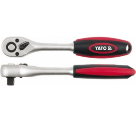 Прямая трещотка с пластмассовой ручкой YATO YT0324 (72 зуб, 1/2, 265 мм)