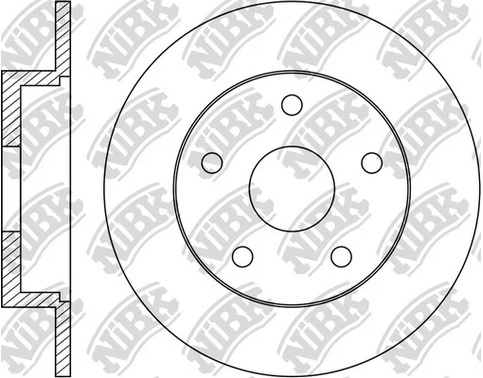 Диск тормозной задний MAZDA 6 NiBK RN1208, D=280 мм