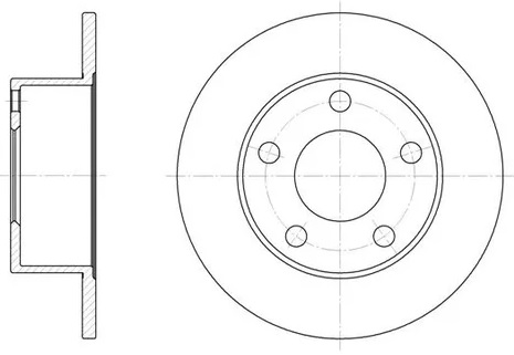 Диск тормозной задний Audi 100, A6, Skoda Superb, VW Passat Remsa 6123.00, D=245 мм