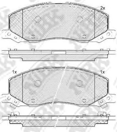 Колодки тормозные дисковые передние OPEL INSIGNIA NiBK PN34001