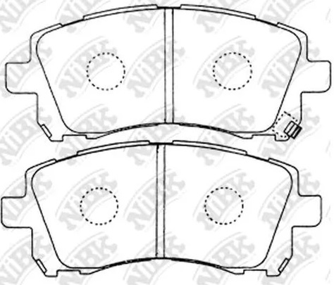 Колодки тормозные дисковые передние SUBARU IMPREZA, FORESTER, LEGACY NiBK PN7390