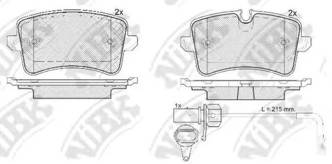 Колодки тормозные дисковые задние AUDI A4, A5, Q5 NiBK PN0478W