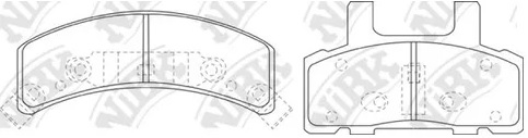 Колодки тормозные дисковые передние CHEVROLET, CADILLAC NiBK PN0308